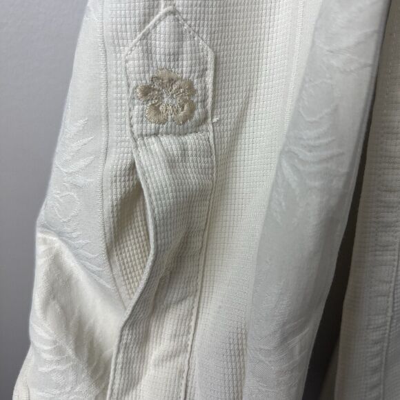 Tommy Bahama Silk Cotton Subtle Print Button Down Shirt Size Large - Picture 4 of 6